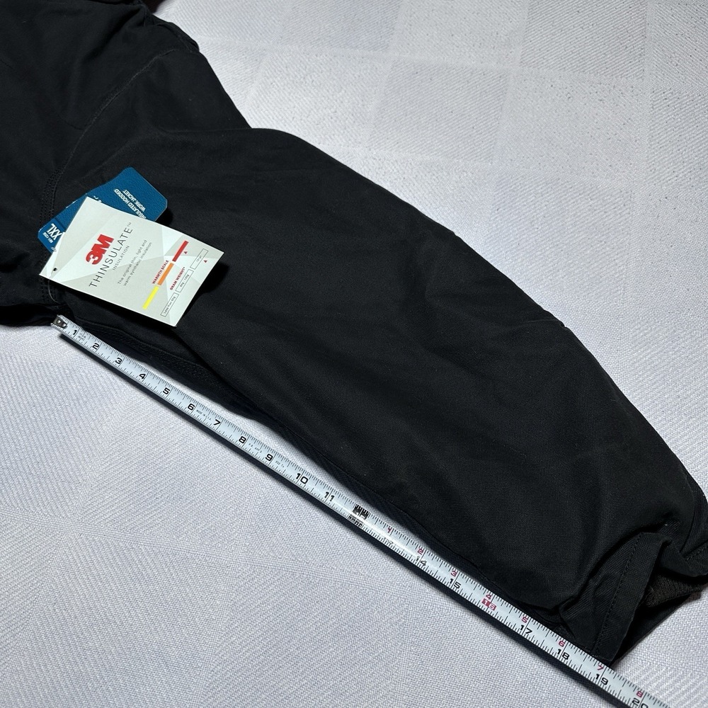 NEW Rugged Wear RW Canvas Work Jacket Mens 2XL Black 3M Insulated Comfort Hooded - Picture 14 of 15